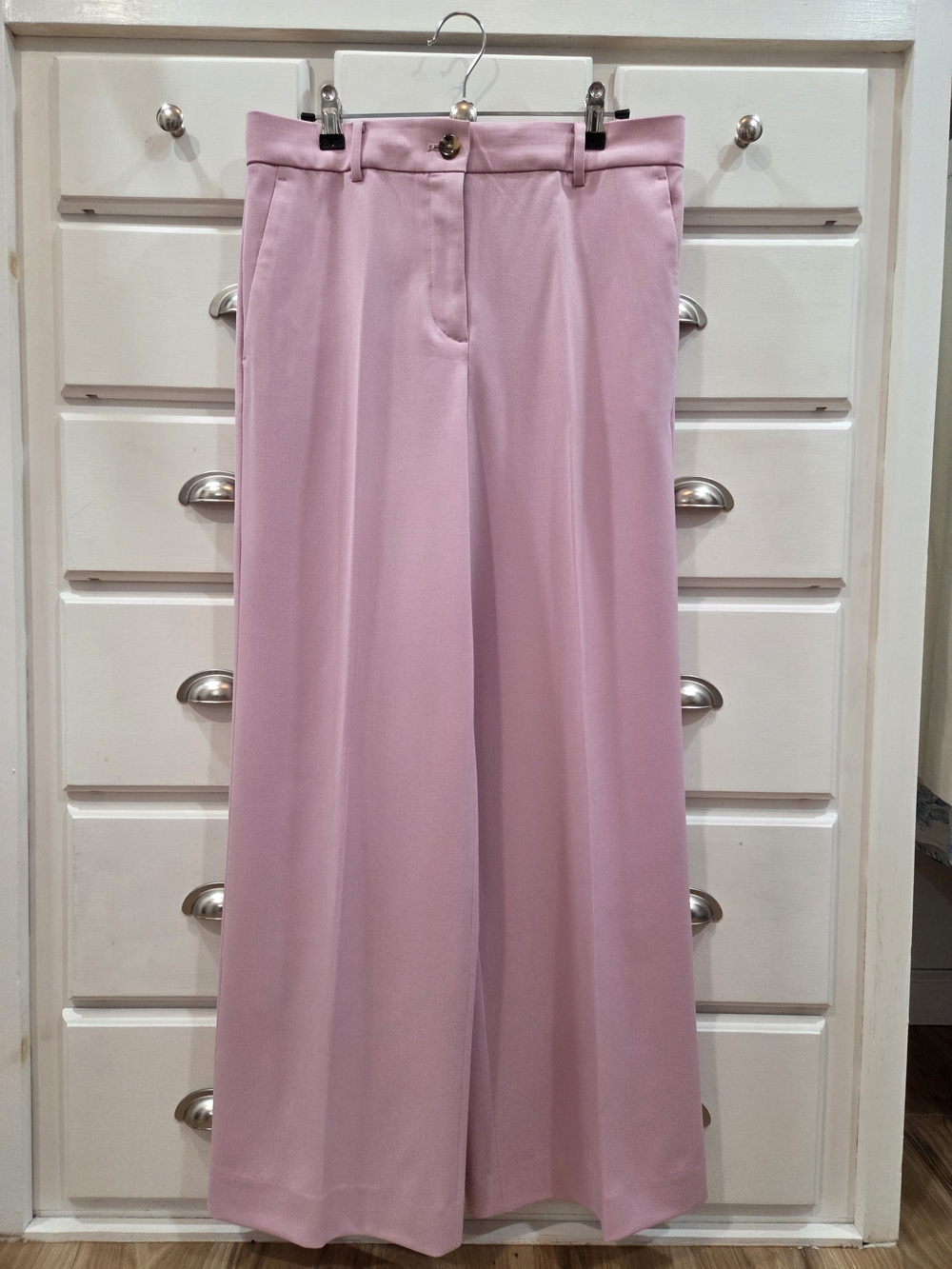 Ann Taylor Pastel Lilac Wide-Leg Trousers - Picture 4 of 10